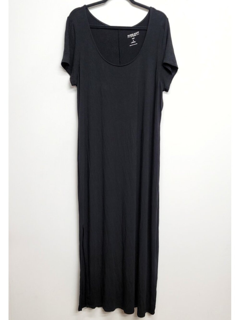Torrid 2 Black Maxi Super Soft Slit Dress 2X 18 20 - Picture 5 of 10